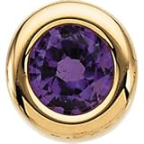 14K Yellow Gold Imitation Birthstone Pendant Slide - October