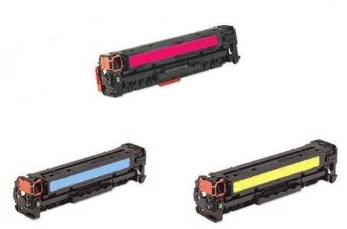 Compatible HP CP2025 Series Color Toner Cartridge Package - Pack Of 3 Toner Cartridges One Of Each: CC531A, CC532A, CC533A