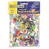 Sequins & Spangles, Assorted Metallic Colors/Shapes/Sizes, 4-oz. Pack