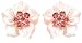 14k Yellow Gold Pink Tourmaline Earrings w/ Pink Mother of Pearl Earring Jackets