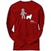 T-Shirt Long Sleeve Red  I Pet / Border Collie  Dog