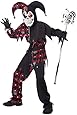 California Costumes Sinister Jester Costume, One Color, 12-14