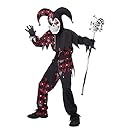 California Costumes Sinister Jester Costume, One Color, 12-14