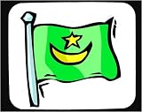 Decorated Mouse Pad with International, Mauritanian, Mauritania