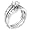 Sterling Silver Cubic Zirconia CZ Wedding Engagement Ring Set Sz 5