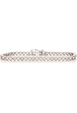 925 Sterling Silver AAA Grade Round Cubic Zirconia Bracelet Silver Plated Tennis Bracelet