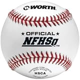 Worth HSCA 9-Inch Leather Cover NFHS Stamped High School White Baseball