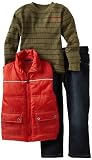 Calvin Klein Boys 2-7 Long Sleeve Tee And Jean Puffy Vest
