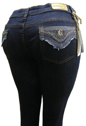 Women's Omega Skinny Stratch Jeans- Frayed Gypsy 9 product image