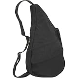 AmeriBag Classic Distressed Nylon Healthy Back Bag tote Medium 6104,Black,one size