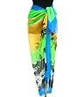 Pareo Beach Wrap Green Blue Sarong Beach Design 42"x60"