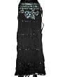 Gift for Her- Women's Black Color Cotton Elastic Skirt With Sequin Embroidered Designer Indian Clothing Size 37 Inches Free Shipping