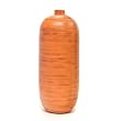 Handmade Ceramic Spun-Bamboo-Style Bottle Design Flower Vase In High Gloss Sunset Tones