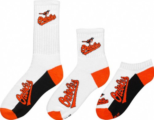 Baltimore Orioles Men's 3-Pair Sock Pack