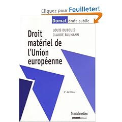 Droit mat�riel de l'Union europ�enne