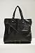 Juicy Icon Black Leather Bulk Tote