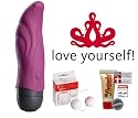 FunFactory Mini-Vibrator Angelo (Brombeer) Luxus Paket inkl. Gleitgel & Liebeskugeln