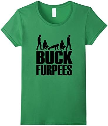Women's Buck Furpees T-Shirt Large Grass