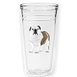 Bull Dog 12 oz Slimline Insulated Beverage Tumbler, Clear