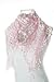 DaySeventh Fashion Lace Tassel Sheer Burntout Floral Print Triangle Mantilla Scarf Shawl (Pink)