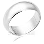 10k White Gold 8mm Traditional Men's Wedding Band