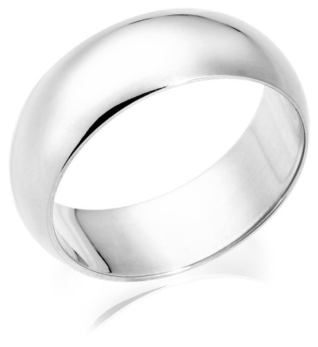 10k White Gold 8mm Traditional Men’s Wedding Band