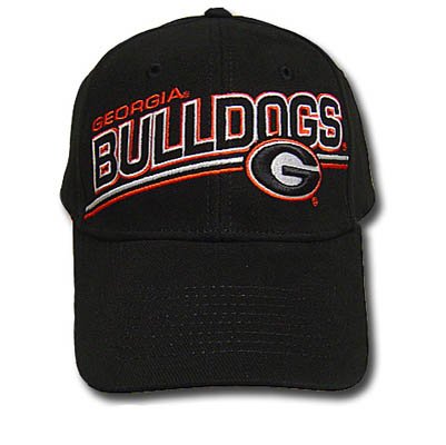 NCAA OFFICIAL GEORGIA BULLDOGS LOGO CAP HAT BLACK ADJ