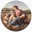 Raffael (Alba Madonna, Scene: Mary with Christ Child and John the Baptist, Tondo) Art Poster Print - 13x19