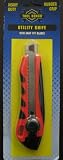 Heavy Duty Rubber Grip Utility Knife with Snap Off Blades (Assorted Colors)