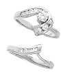 18K White Gold Diamond Wedding Set - 0.52 Ct.