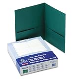 ESSELTE PENDAFLEX CORP. / Twin pocket leatherette-grained portfolios, hunter green, 25/box / ESS57556 / Sold as 1 Box / Mfr Part # 57556 \*/ Twin pocket leatherette-grained portfolios, hunter green, 2