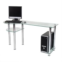 PC B�ro Glas Computertisch Schreibtisch Tisch, L 145 x B 60 X H 72 cm, 8 mm Sicherheitsglas
