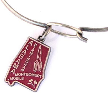 Alabama State Love Charm Bracelet or Necklace