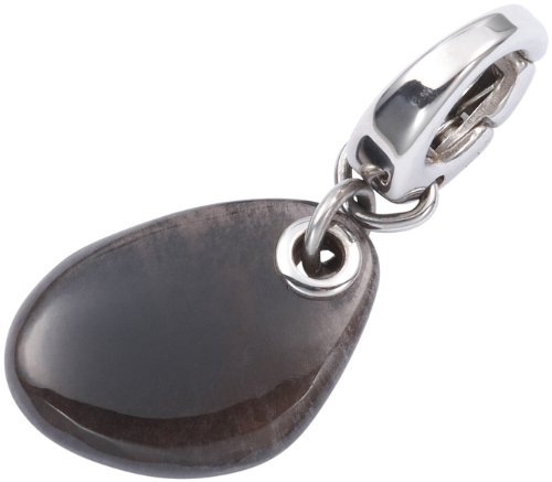 FOSSIL Damen Charm Anhänger Edelstahl synth. Rauchquarz JF82834040 Charm