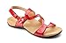 Vionic with Orthaheel Technology Women's Paros Sandal,Red Croco,US 9 M