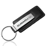 Subaru Black Leather Key Chain