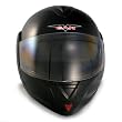 VCAN Blinc 210 Gloss Black Bluetooth 1.2 Enabled Full Modular Street Helmet