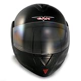 VCAN Blinc 210 Gloss Black Bluetooth 1.2 Enabled Full Modular Street Helmet