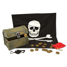 Wooden Pirate Chest Playset