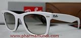 THE ICONS COLLECTION RAY-BAN WAYFARER SUNGLASSES RB2140 (50-22, 956/32 White & black/Grey gradient lenses)