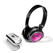 Coby CV18523PNK Jammerz Xtreme Deep Bass Stereo Headphones and Speakers (Pink)