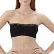 Womens Padded Stretch Tube Top / Camisole Bandeau Bra with Gem Detailing by Level 33