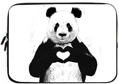 Panda Shows His Love Sleeve Carrying Case Cover Protective Bag for ASUS ZenBook Pro UHD 15 inch Touchscreen Laptop and other 15" 15.6"