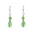 Earrings - E83 - Crystal Rice Drop ~ Peridot