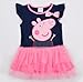 Peppa Pig Girl's Dress Fashion Clothing Kids Cartoon Wear Child ,Navy/pink,6y