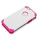 iPhone 6s Case,Lumsing iPhone 6 Hard Hybrid Dual Layer Armor Defender Case Cover for Apple iPhone 6 4.7'' -White/Rose Red