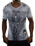 REMETEE by Affliction Carbon Distressed Mens T-Shirt Tee