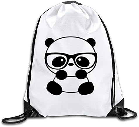 ZHUN Nerd Panda Drawstring Backpack Sack Bag