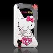 Hello Kitty Black & White on Diamond "Images" hard case cover for Apple iPhone 3G & 3GS