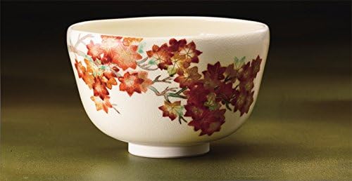 Kyo-yaki Matcha Tea Bowl "Momiji (Maple)"